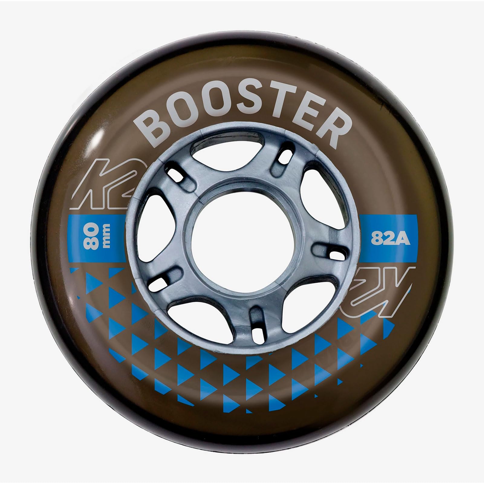 K2 Łyżworolki dla dorosłych, z łożyskami kulkowymi, BOOSTER 80 mm, 82 A, 8 kółek, zestaw 8 kółek, ILQ 7, czarne — 80 mm — 30F3009, 8 sztuk (1 opakowanie)