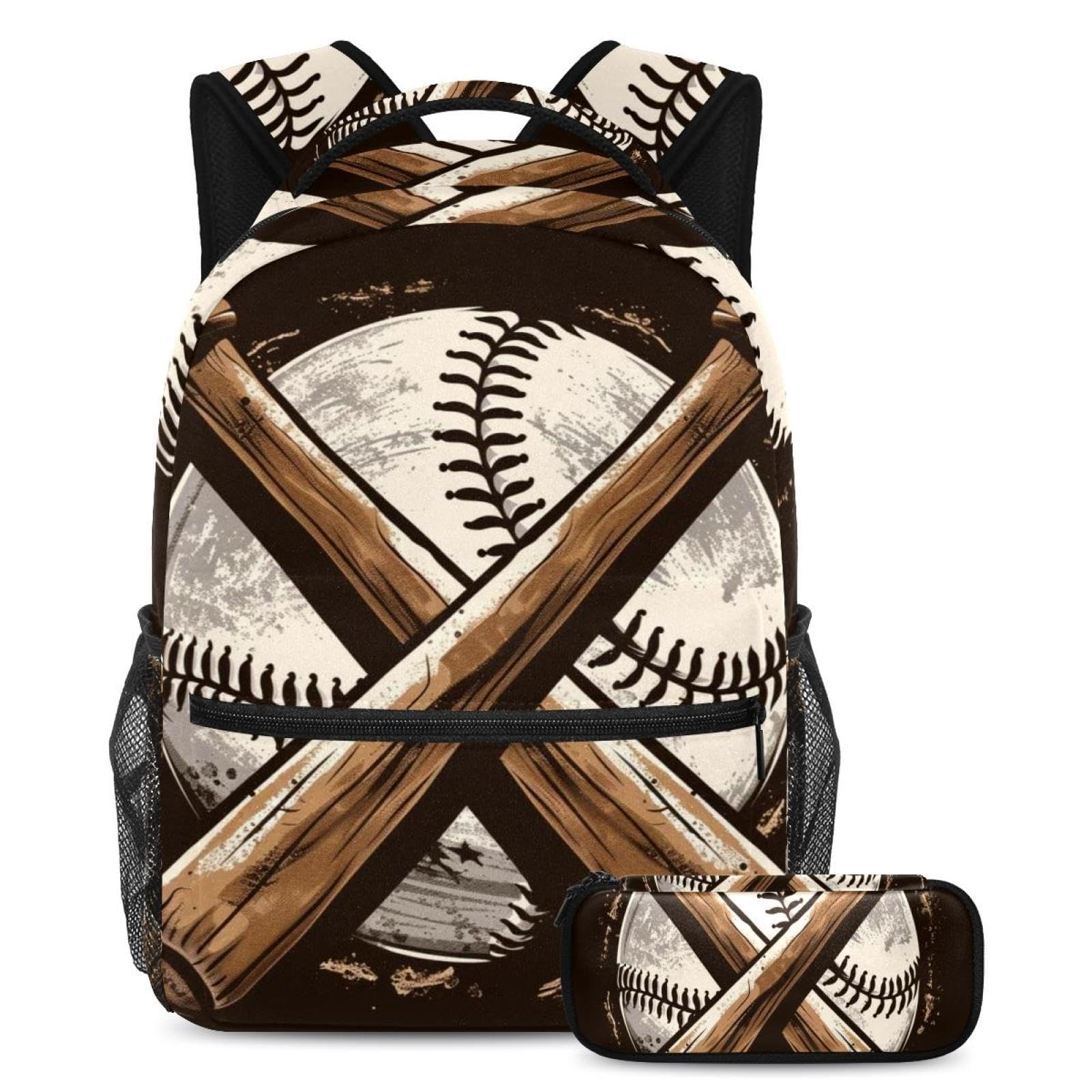 Balle de baseball vintage ensemble cartables dos protégé large - 7