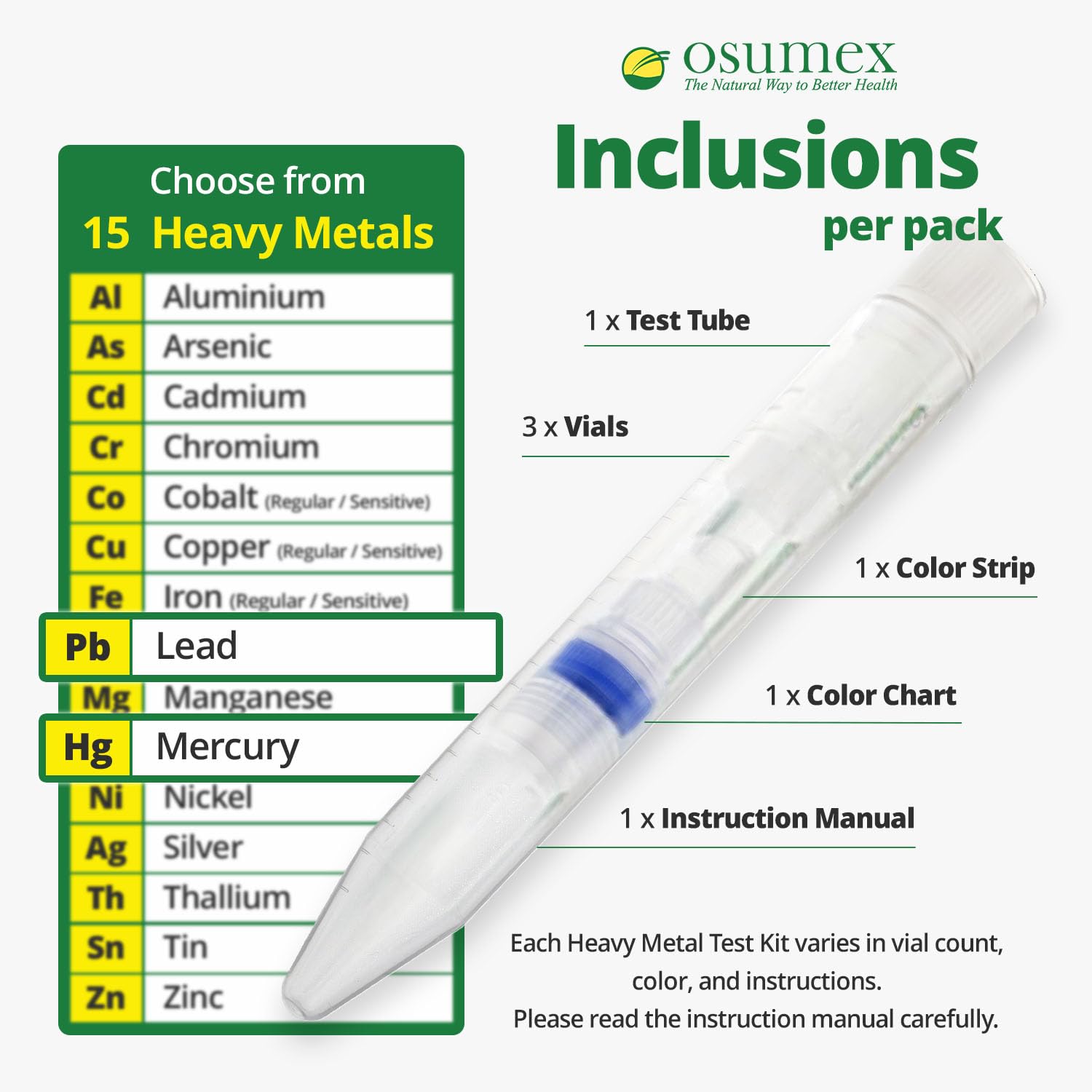 Mercury and Lead Test Kit Specific Kit 2 Test Pack - Heavy Metals Test Kit At Home Water Testing Kit Lead Testing Kit Mercury Test Kit Heavy Metal Test Kit for Urine Water Food & Other Materi product thumbnail 4