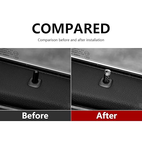 Miniatura 10 de 4 perillas para cerradura de puerta de automóvil, de fibra de carbono, para cerradura, perno, bandera estadounidense, modificación universal,