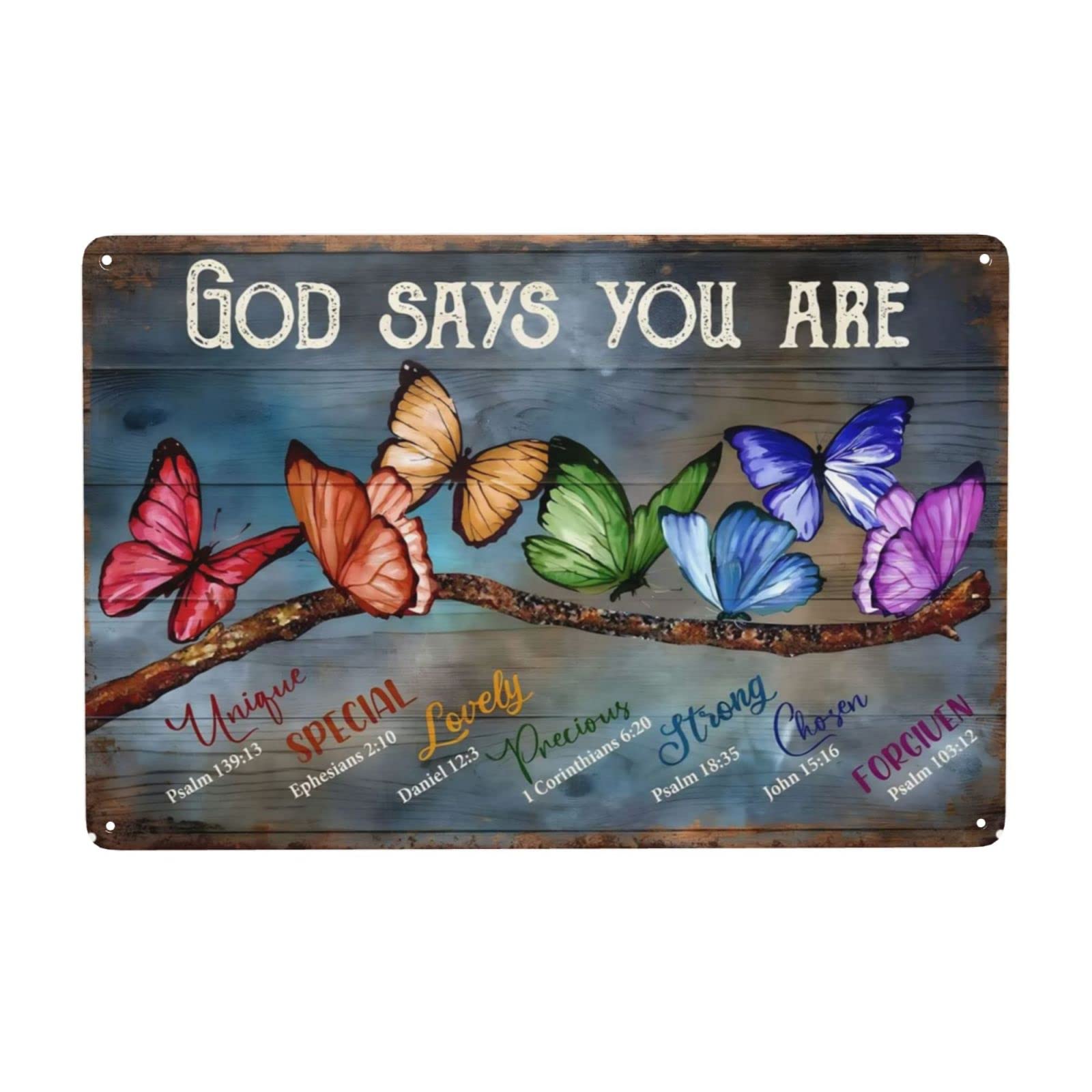rayprint Metal Sign Vintage Retro God Says You are Unique Special Metal Tin Sign Wall Plaque for Bar Garage Club Man Cave Cafe Pub Home Decor 12x8 Metal Sign Decor