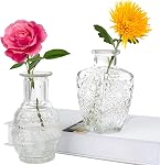 Vase de verre Vase Bud en vrac Ensemble de 12,Petite bouteille de fleur Vintage Vase en verre pour arrangements floraux, pièce centrale décorative,Décoration de table, Fête de mariage à la maison
