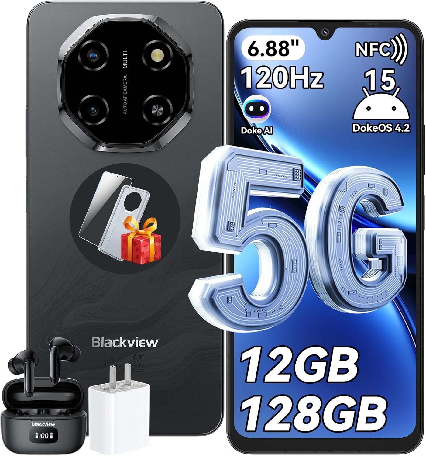 Blackview Shark 6 5G : Smartphone Rapide 120Hz, NFC, 12 Go RAM Blackview Shark 6 5G : Smartphone Rapide 120Hz, NFC, 12 Go RAM