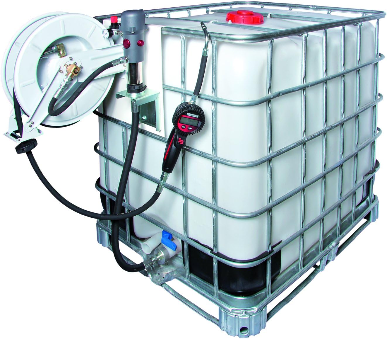 equipment for direct oil dispensing from IBC. Pum RDC5 ratio 5:1 Digital counter gun Reel Hose 10m