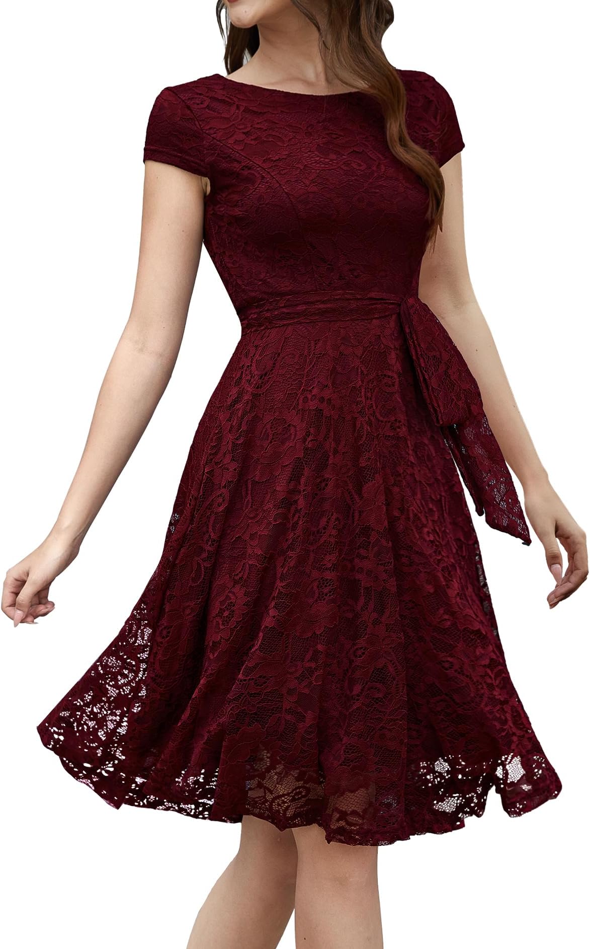 MUADRESS Women's Lace Cocktail Wedding Party Dress