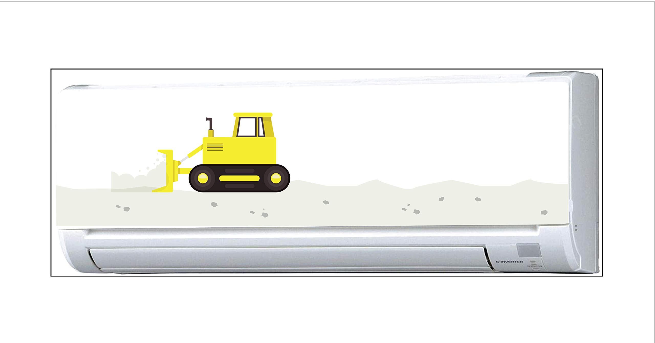 AC Printed Sticker Air Conditioner Split Decals for Home Living Bed Room Office Shops Ac Fridge Wall Multicolored Vinyl Printed Jcp Cartoon Stickers Standard Size (All Models/Sizes/Brands)