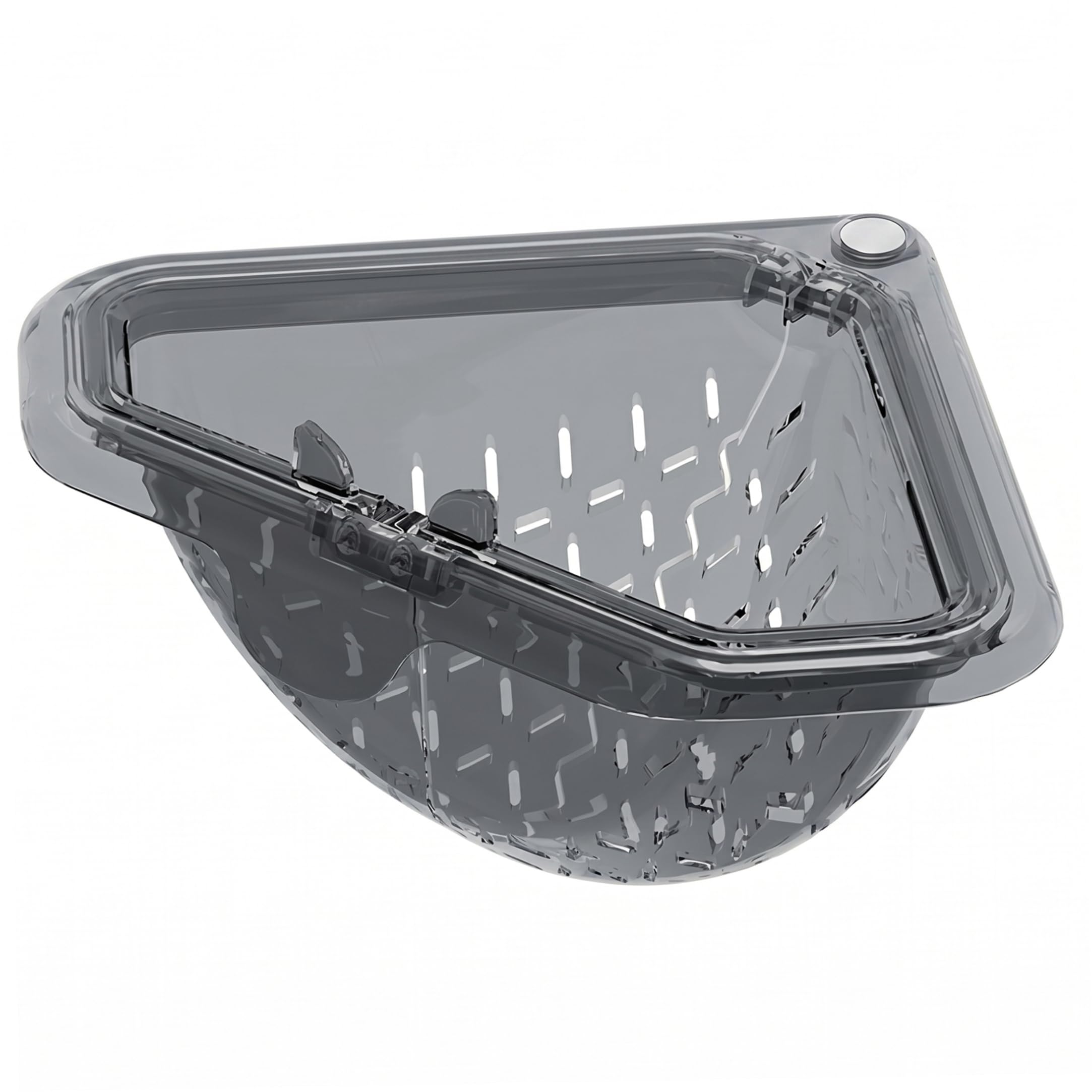 Tsawntd Magnetic Triangle Sink Strainer, Plastic Corner Sink Strainer, Corner Mount Food Catcher With Easy Empty Design, Gray Magnetic Triangle
