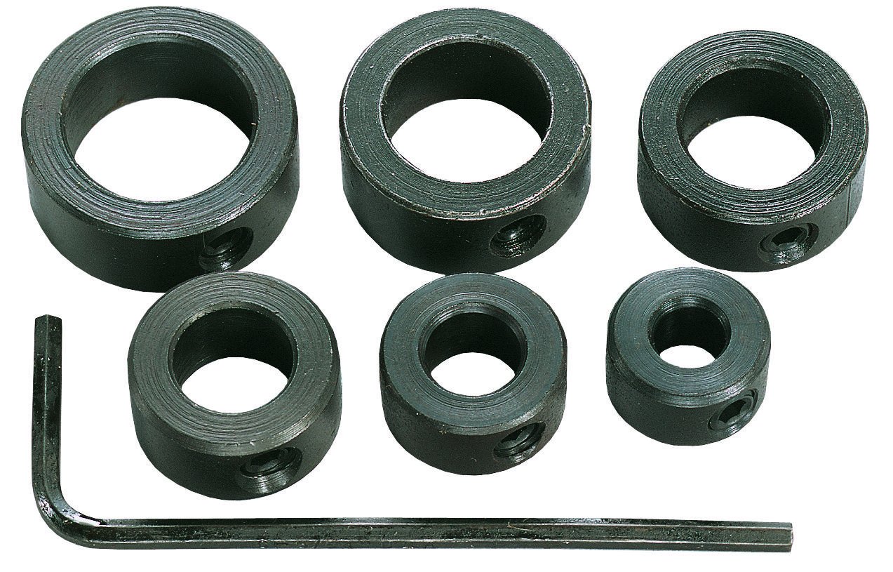 General Tools S838 6 Piece 3/16-Inch to 1/2-Inch Drill Stop Set , Black