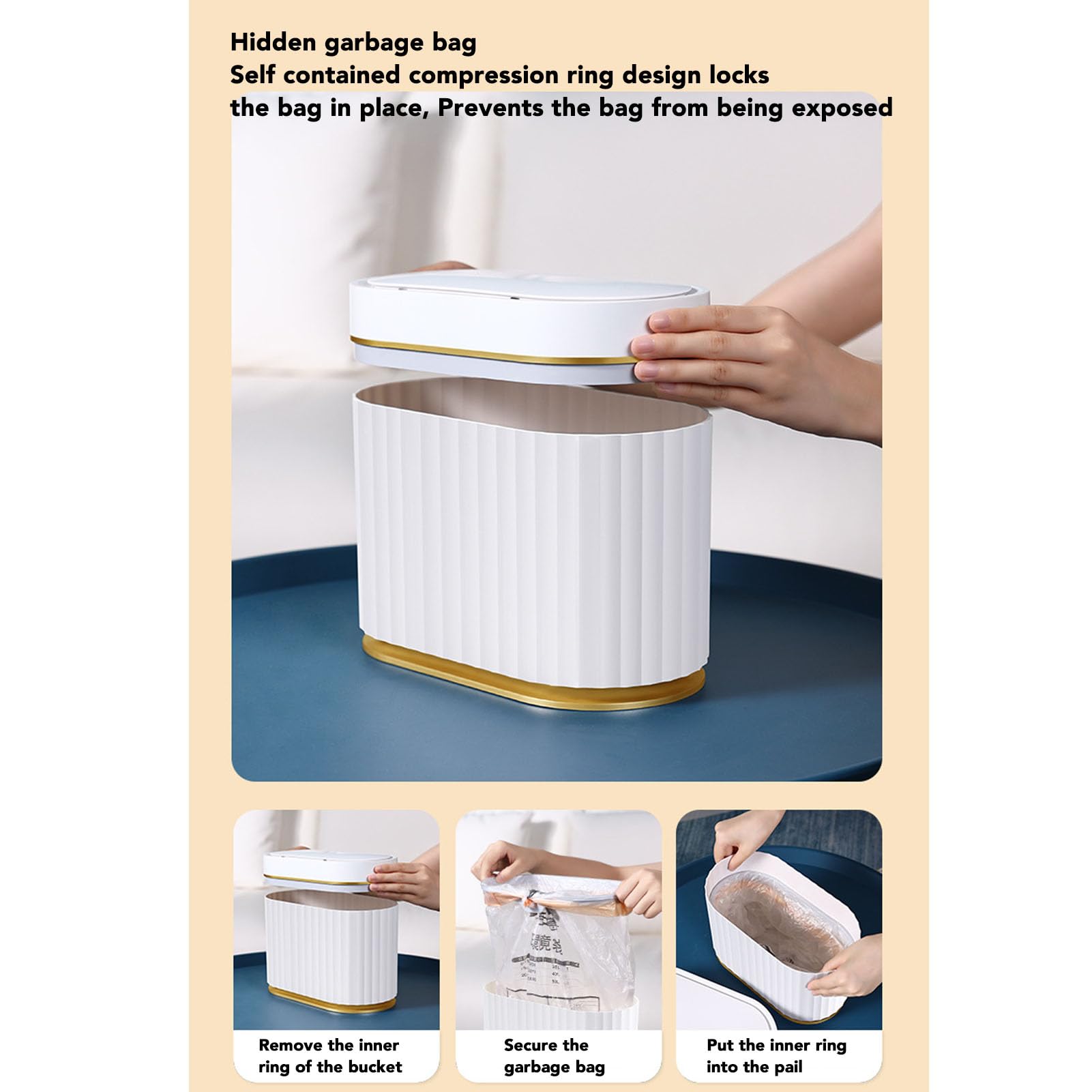 Pattumiera Da Cucina Pattumiera A Induzione Bagno Intelligente For La Casa Con Coperchio Cestino For La Carta Di Lusso Con Luce Elettrica Completamente Automatica Cestino Dell'ufficio ( Color : A