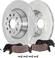 Vista 40 de Detroit Axle - Kit de freno trasero para Chevy Equinox Captiva Sport GMC Terrain Pontiac Torrent Saturn Vue Pinzas de freno de disco con soportes