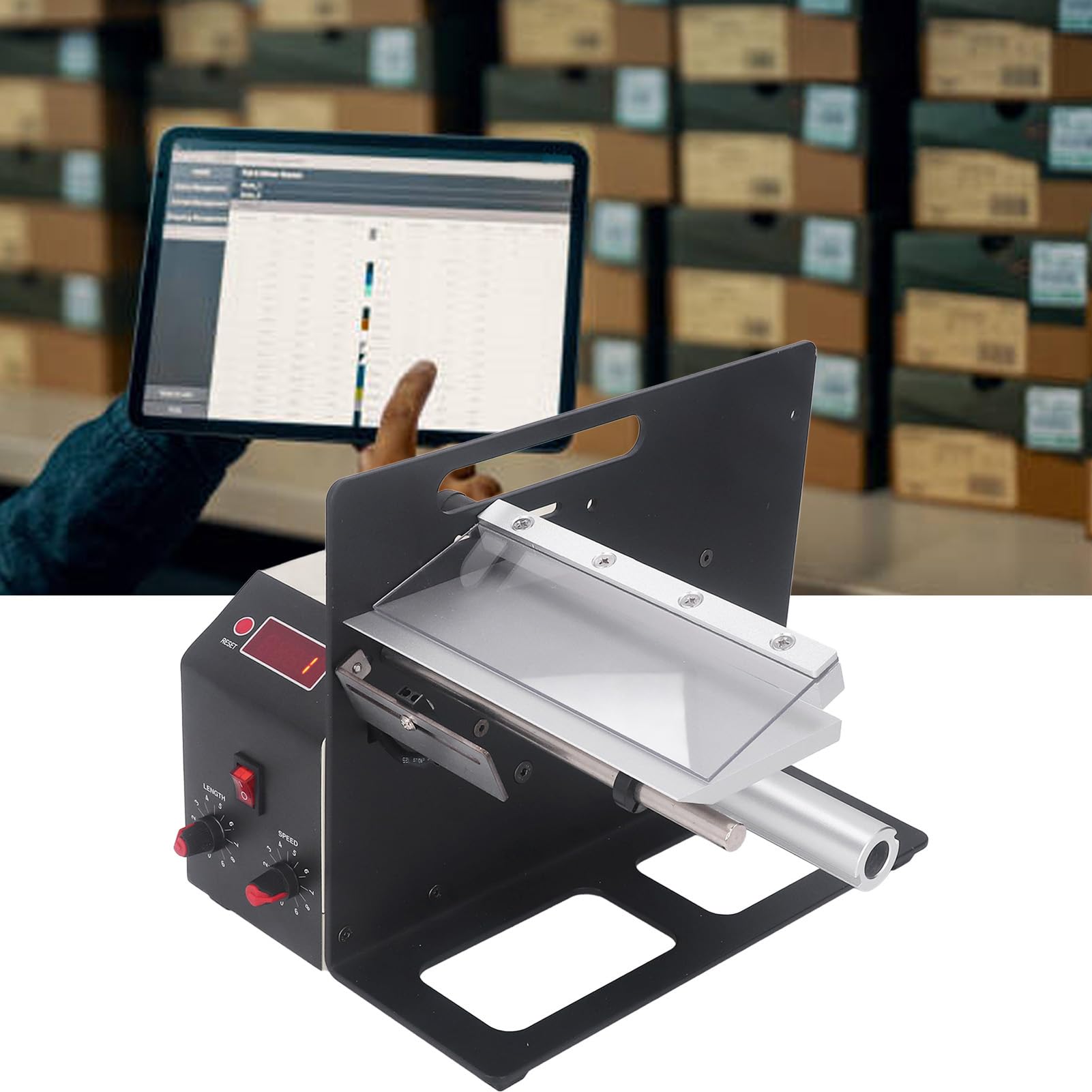 Automatic Label Dispenser, 4-160mm Width Label Dispensing Machine with Automatic Induction Digital Display for Toy Stickers (ZIZEV0bkh6q31t4-12)