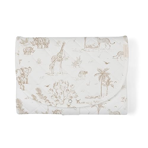 Makemake Organics Cambiador portátil orgánico certificado GOTS relleno de algodón orgánico portátil cambiador de pañales kit de estación de cambio