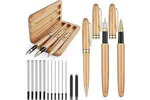 16 Pcs Eaasty Wooden Fountain Pens Gift Set