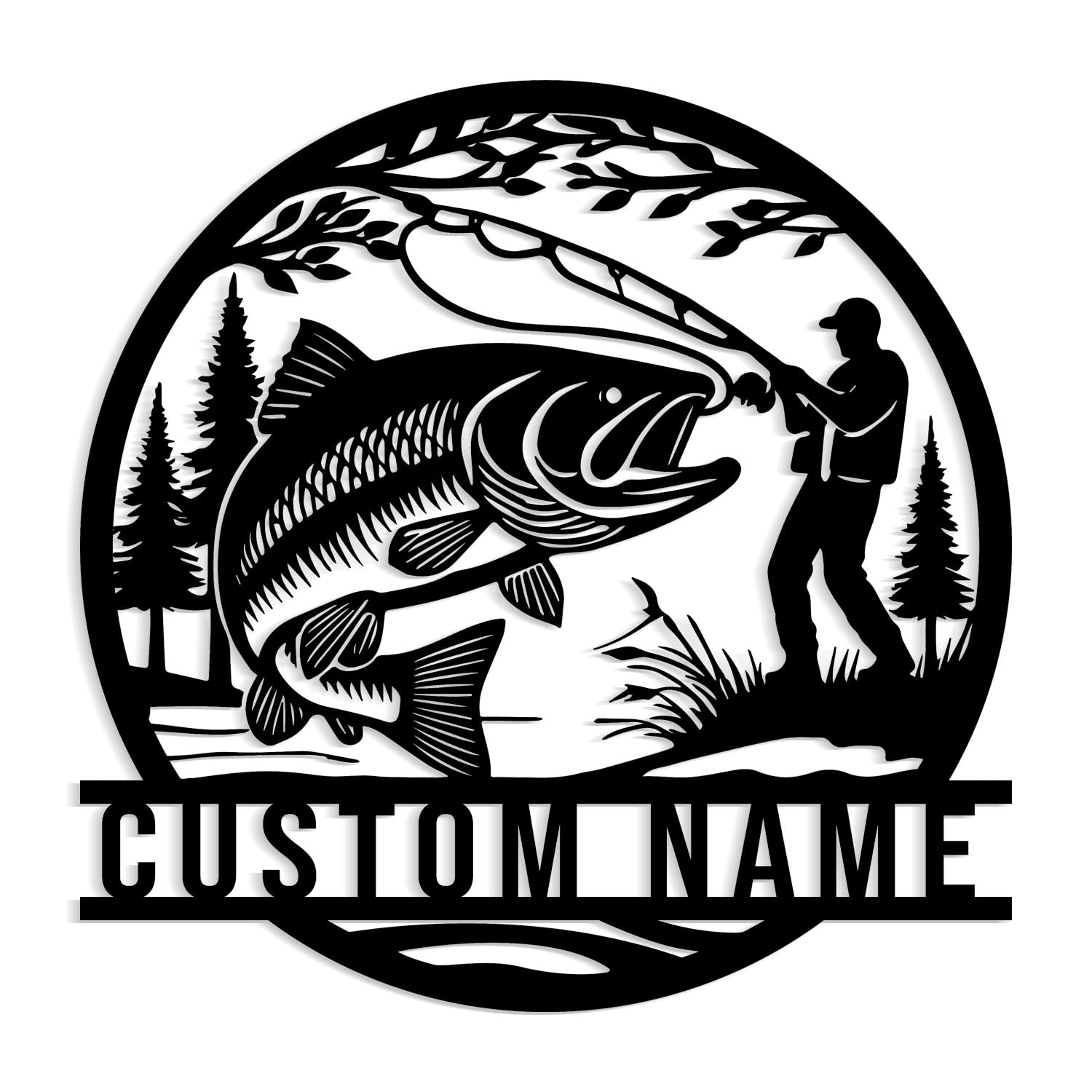 Fishing signs, personalized fishing metal signs, fishing metal wall art, fishing metal wall decorations, fishing enthusiasts, custom fishing, fisherman souvenir metal plaques, garden metal