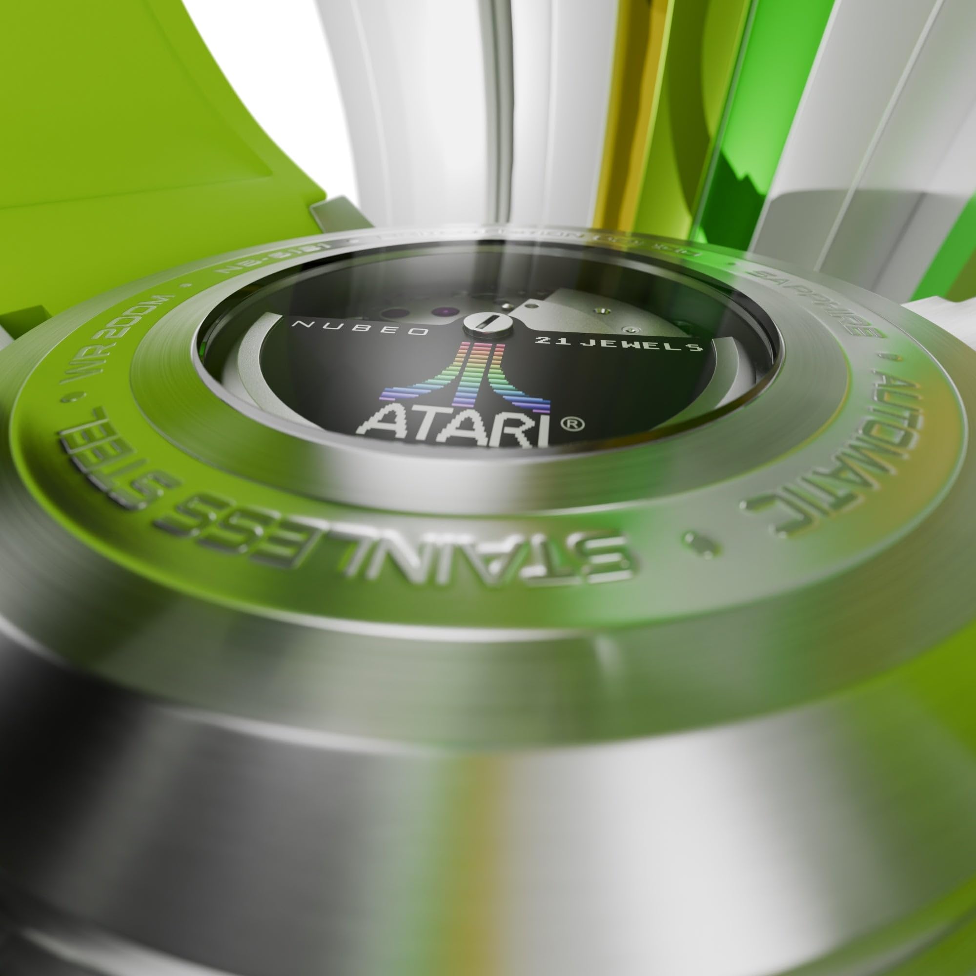 Nubeo Torrent Herren-Automatikuhr Atari Rainbow Limited Edition mit Kautschukarmband NB-6121