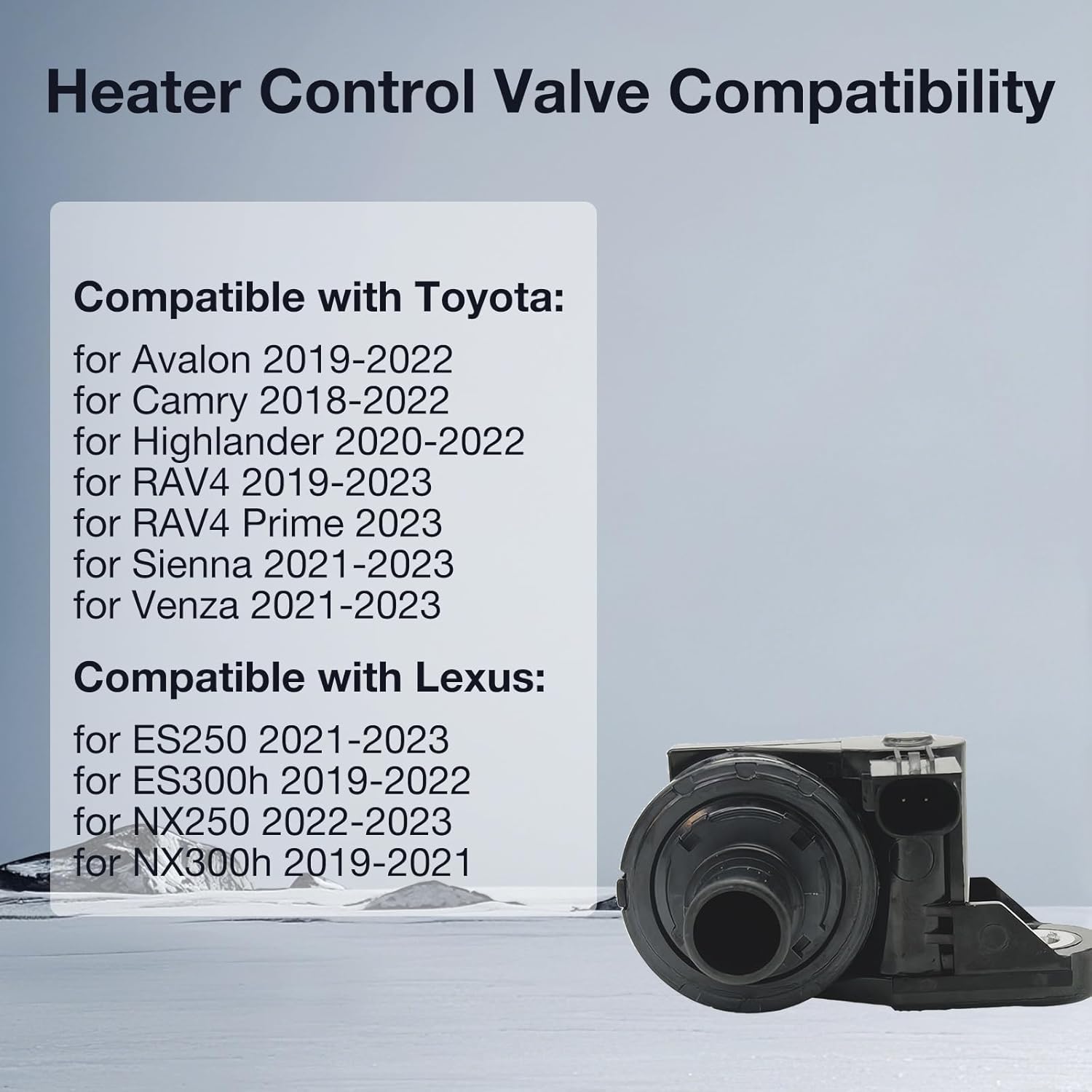 HWANYANG Engine Coolant Water Control Valve Compatible with Toyota for Avalon for Camry for Highlander for RAV4 for Sienna for Venza, Coolant Bypass Valve 16671-25010, HAVC Heater Control Valve