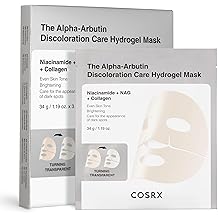 COSRX The Alpha-Arbutin Discoloration Care Hydrogel Face Masks Skincare 3 EA, Collagen Face Mask, Travel Essentials, Overnight Face Mask, Korean SkinCare