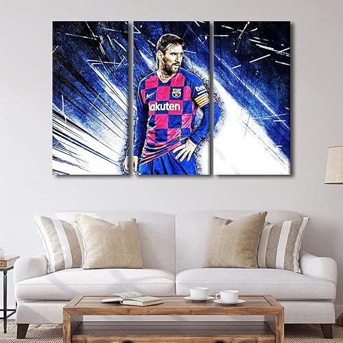 Miniatura 79 de TISHIRON 3 paneles CR7 Cristiano Ronaldo - Póster en lienzo para decoración de pared, pelota deportiva, casa moderna, para club, arena, sala