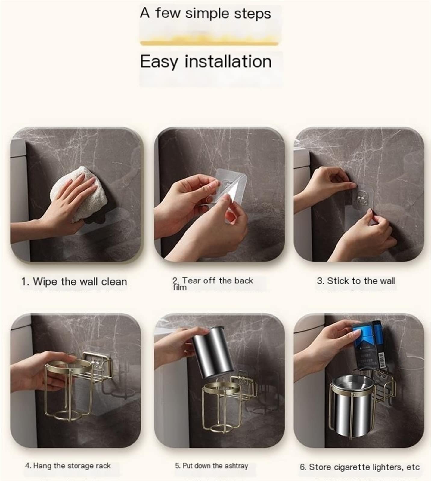 Amazon.co.jp: 取り外し可能な壁に取り付けられたステンレス鋼の