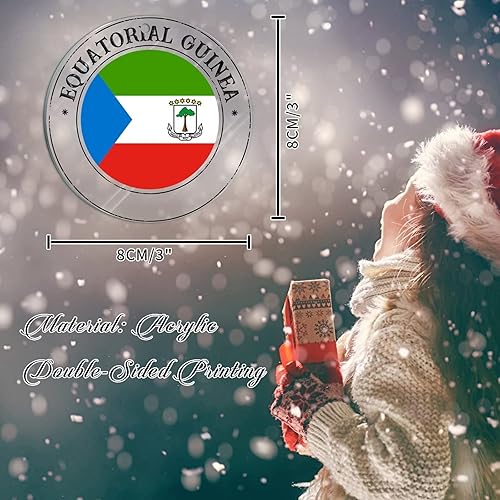 Vista 211 de Guatemala - Adornos acrílicos de Navidad, regalo de recuerdo de ciudad patriótica, adorno para árbol de Navidad, bandera nacional de Guatemala