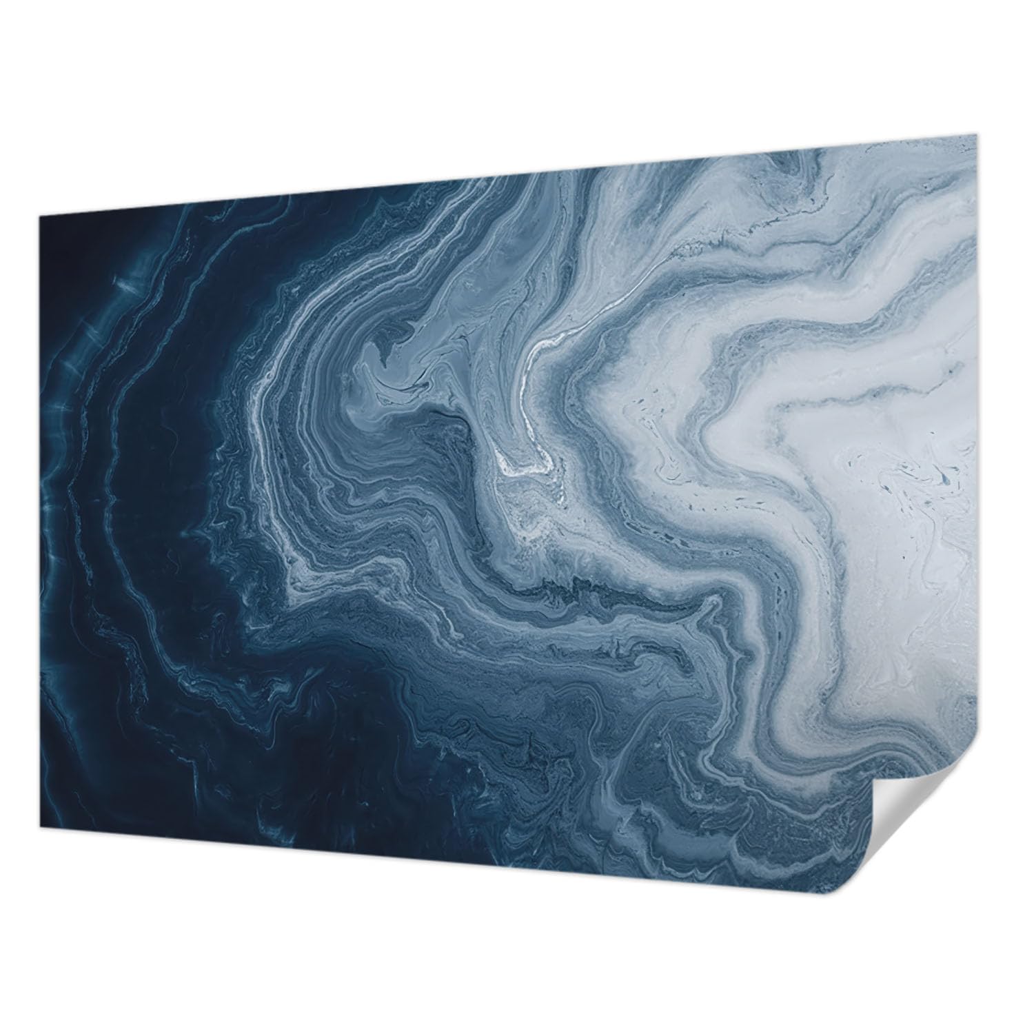 Papier Peint Auto-Adhésif vagues bleues pour créer un salon zen et lumineux