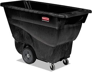 Rubbermaid 9T13BLA Structural Foam Tilt Truck Rectangular 450 lb. Cap. Black