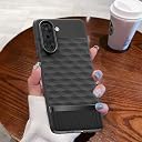 Pikkme Back Cover for OnePlus Nord CE 5 5G Soft Grip 3D Hexa Cube Texture Silicone Bumper Case (Black) gallery image