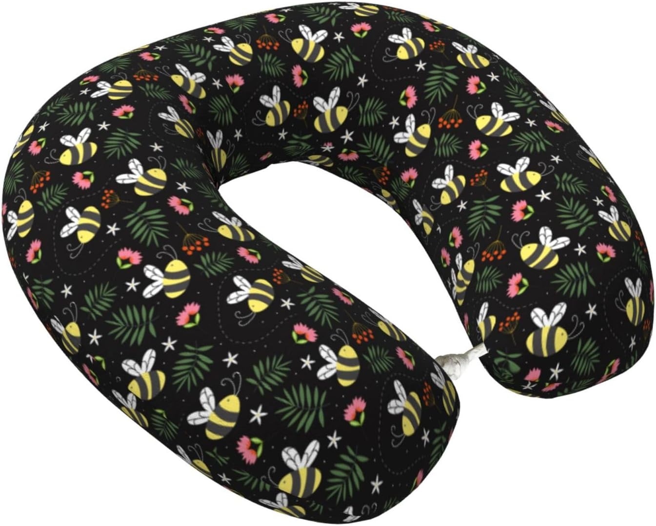 Bees k Travel Pillow Memory Foam Neck Pillow, Travel Essentials Airplane Pillow, Neck Pillow for Traveling/Sleeping, Travel Accessories for Women Men