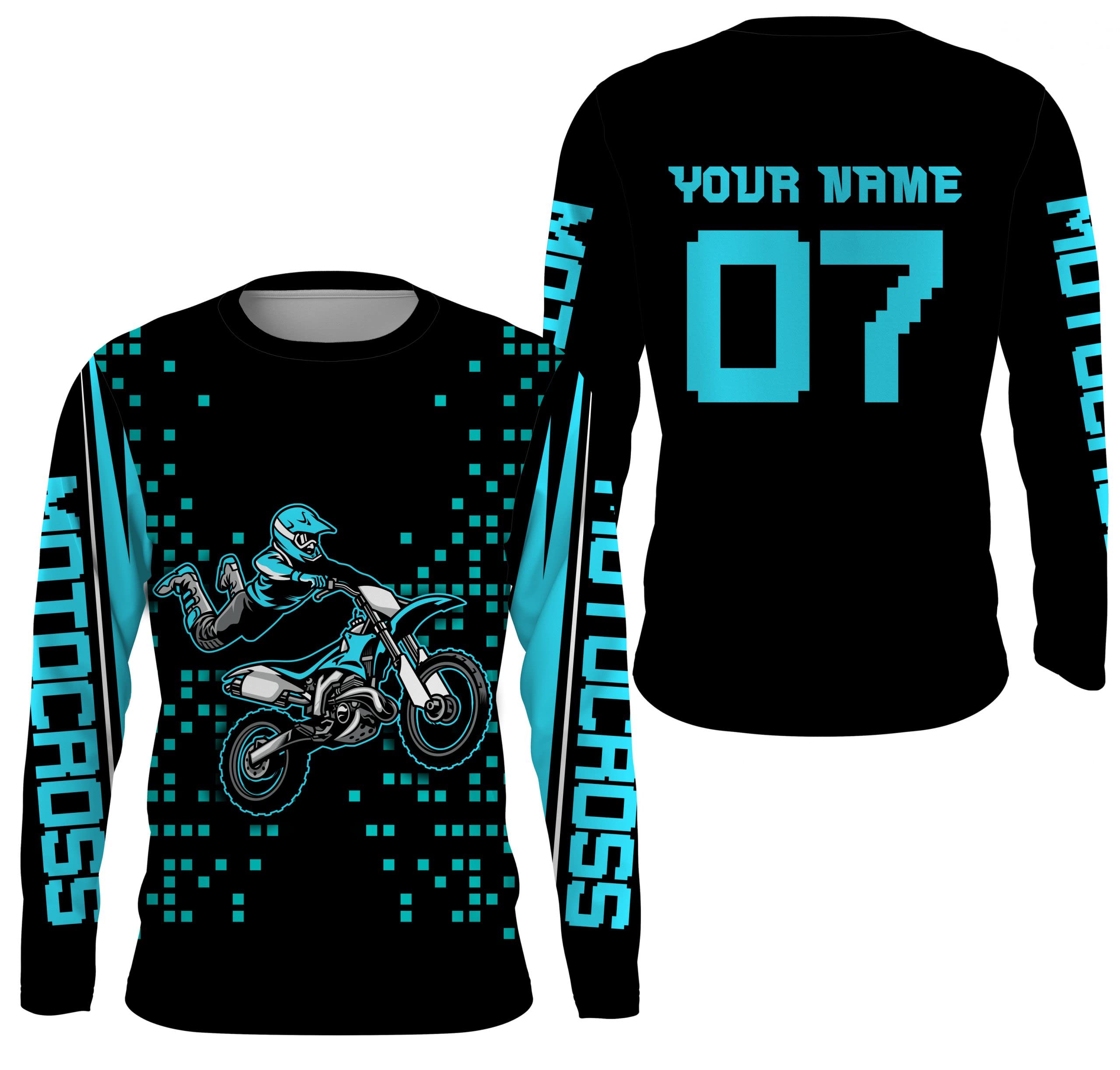 Personalized Motocross Jersey UPF30+ Kid&Adult Dirt Bike Racing Shirt Off-Road Motorcycle Riders| NMS612