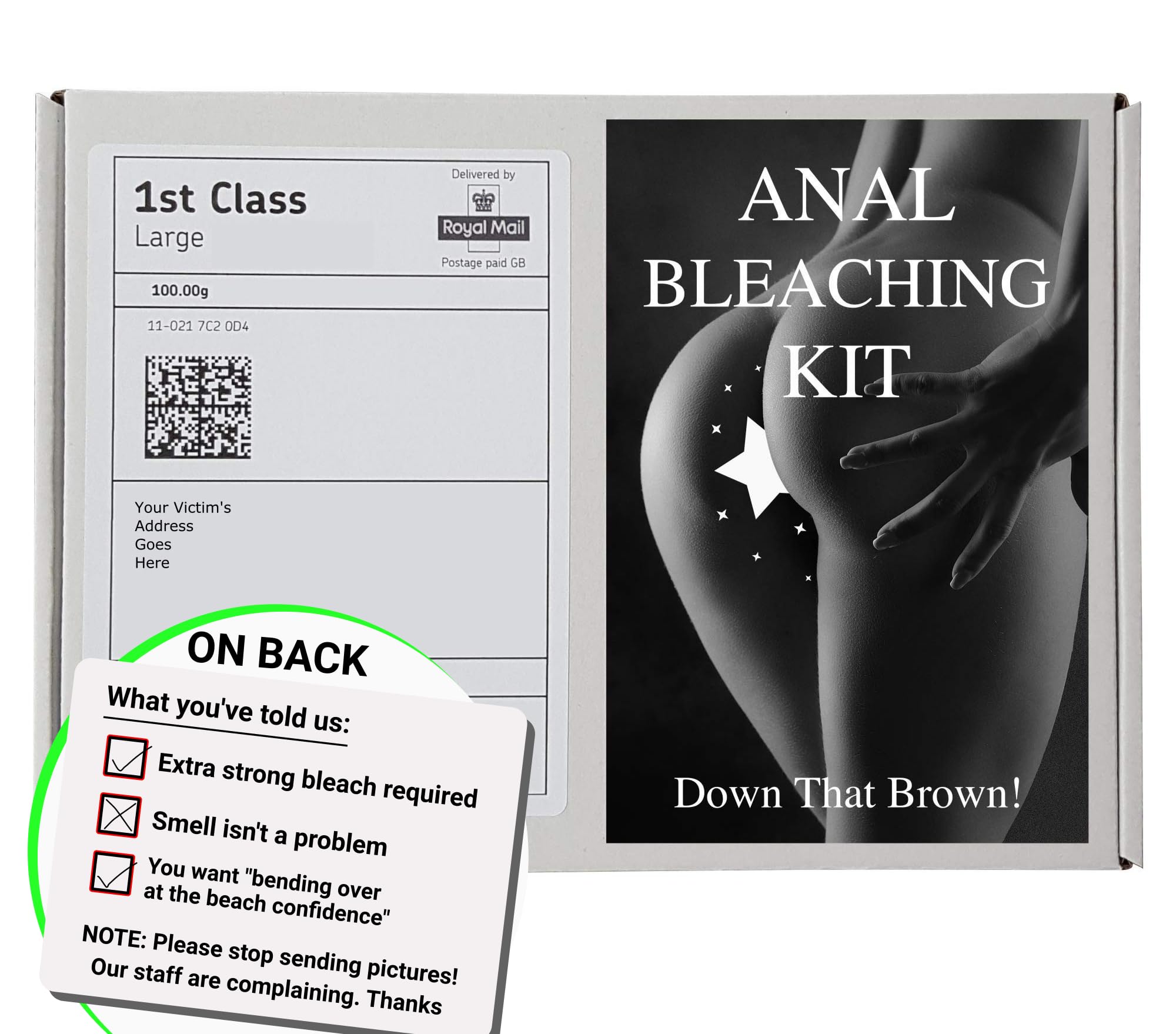 Middle Finger Gifts - X F BLEACHING KIT Prank Gift Box (Sent to Recipient)