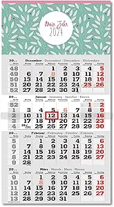 PRIMUS PRINT XXL Mehrblock Kalender 2025 - 4 Monate Auf Einen Blick 32x98,7cm