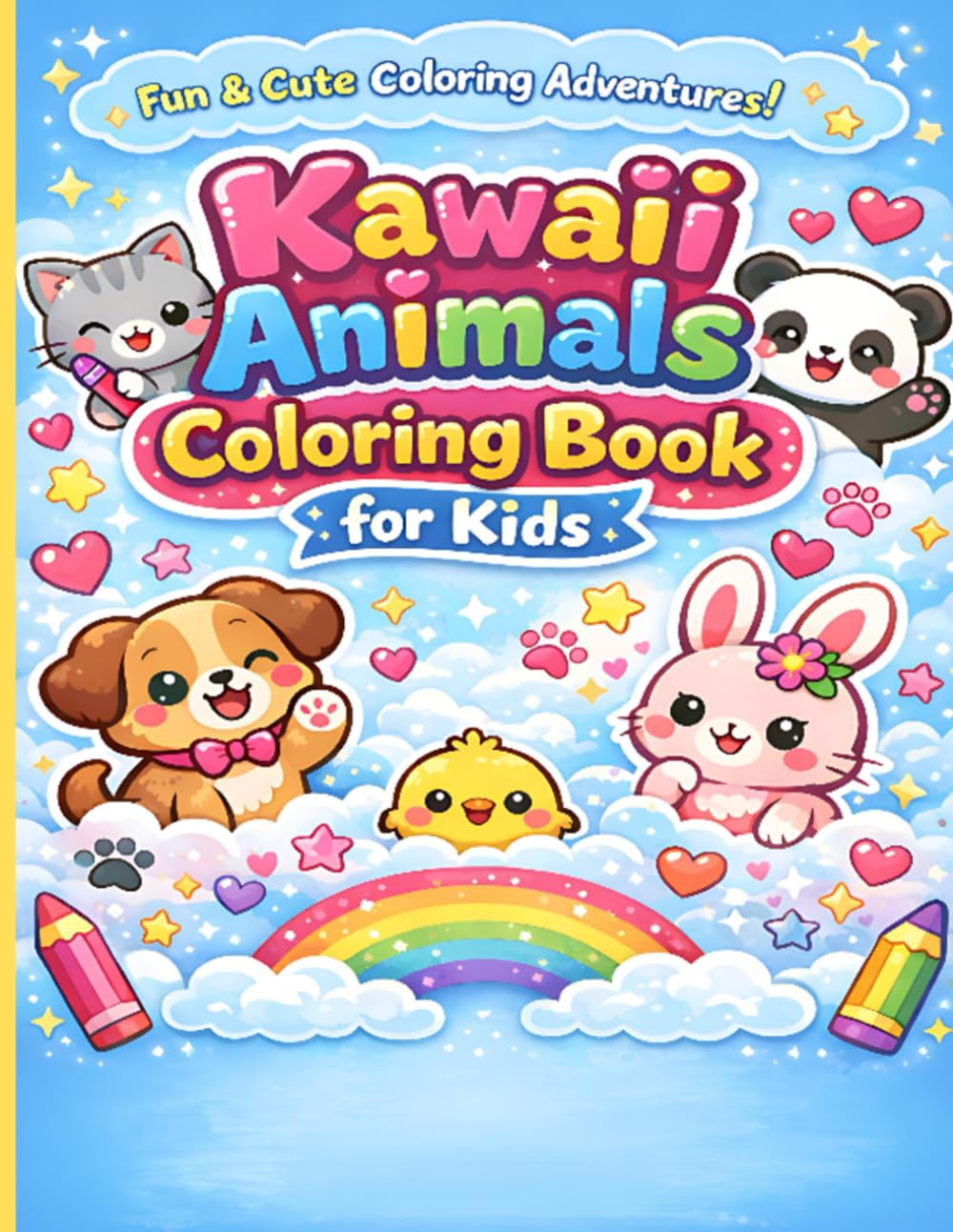 Kawaii Animals Coloring Book for Kids: Fun & Cute Coloring Adventures