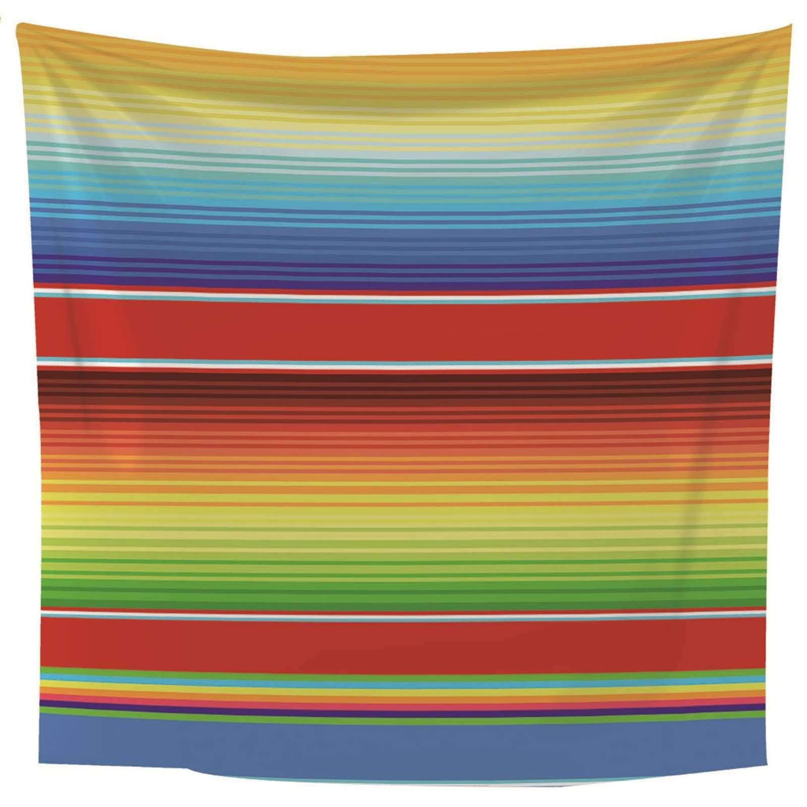 Tenture murale rayures multicolores pour créer un salon chaleureux et moderne