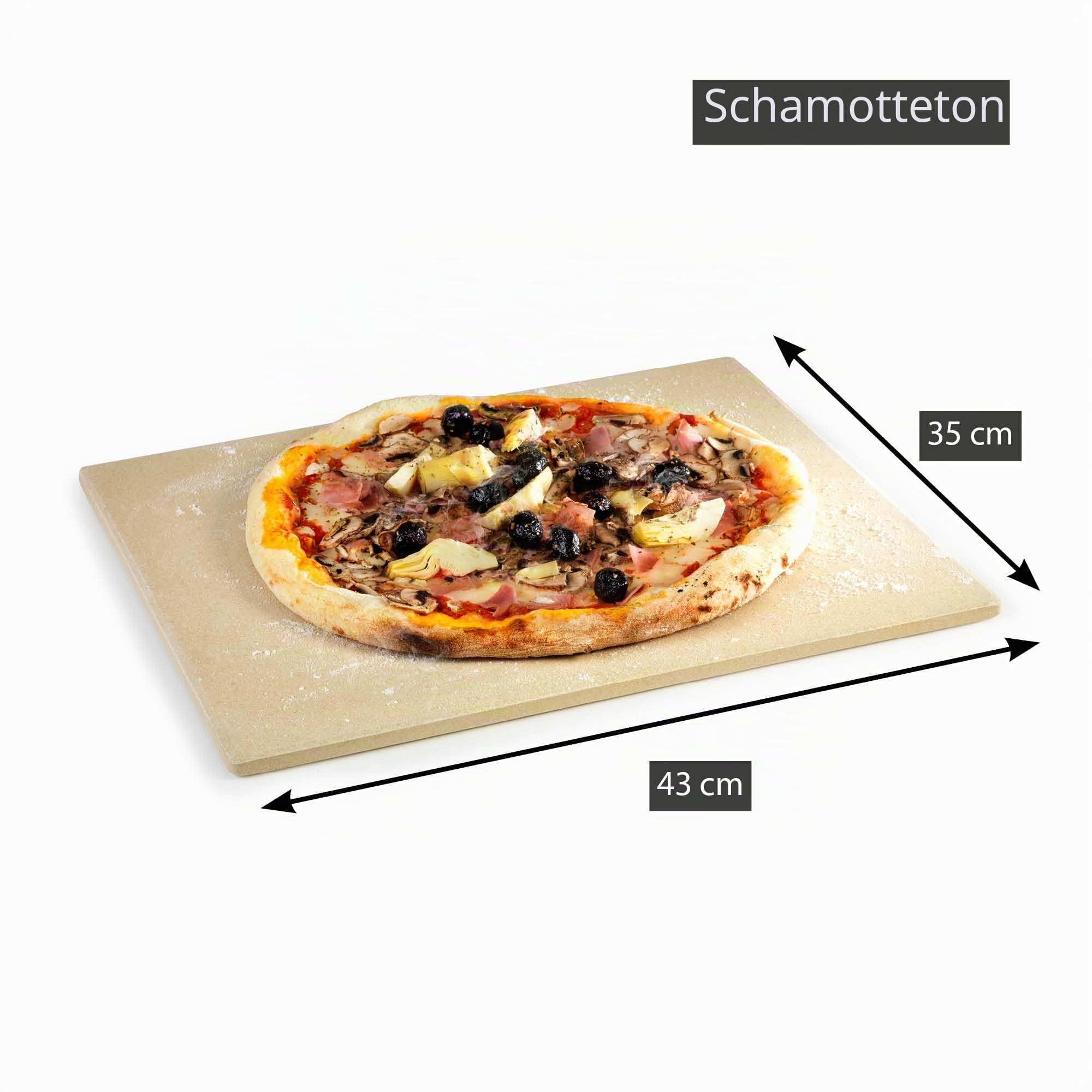 Pizzastein feuerfeste Keramik 1,2 cm dick passend für Grill Siesta & Quisson, Beige
