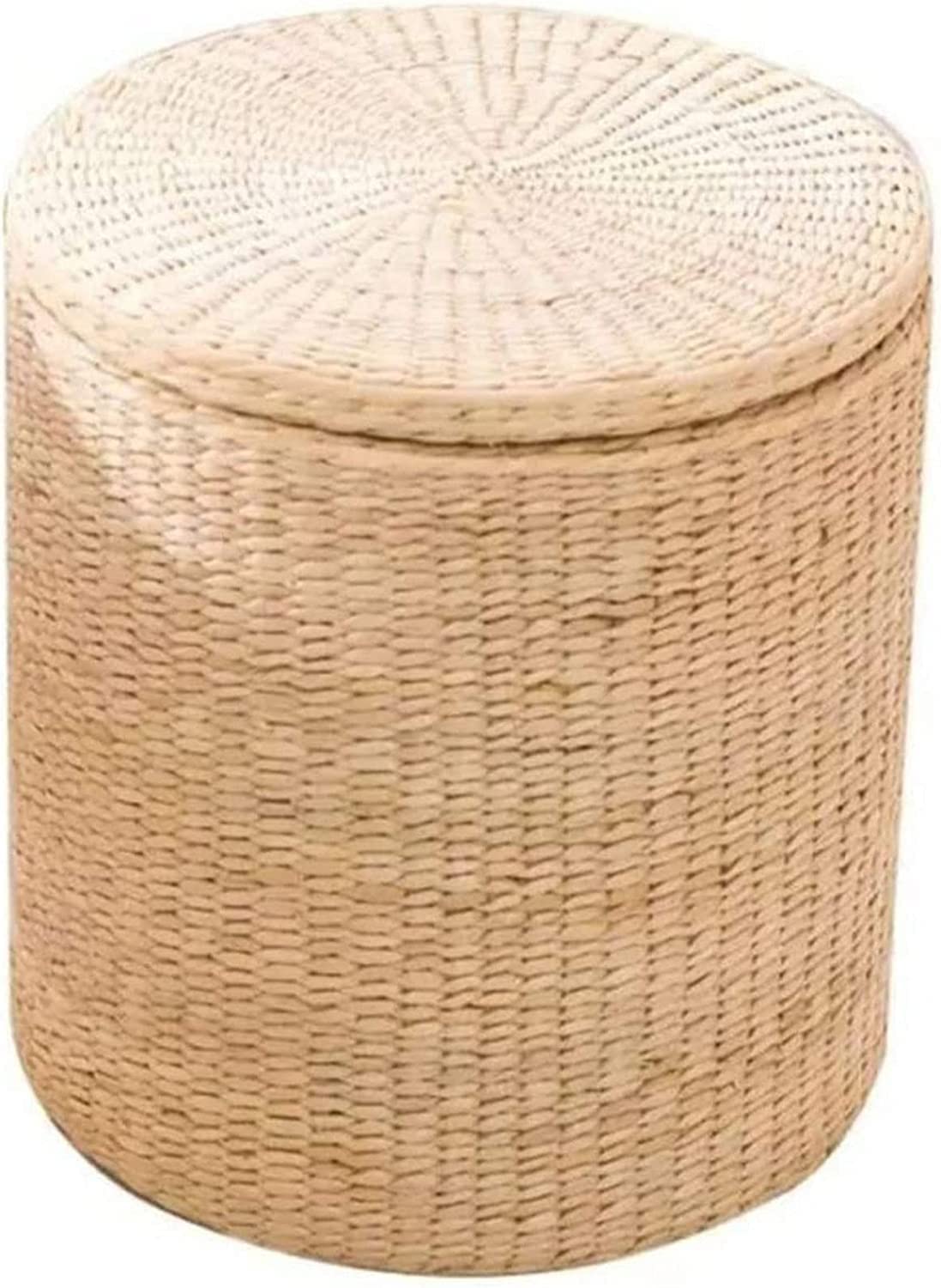 Pouf de rangement rond pour ranger chaussures et jouets facilement