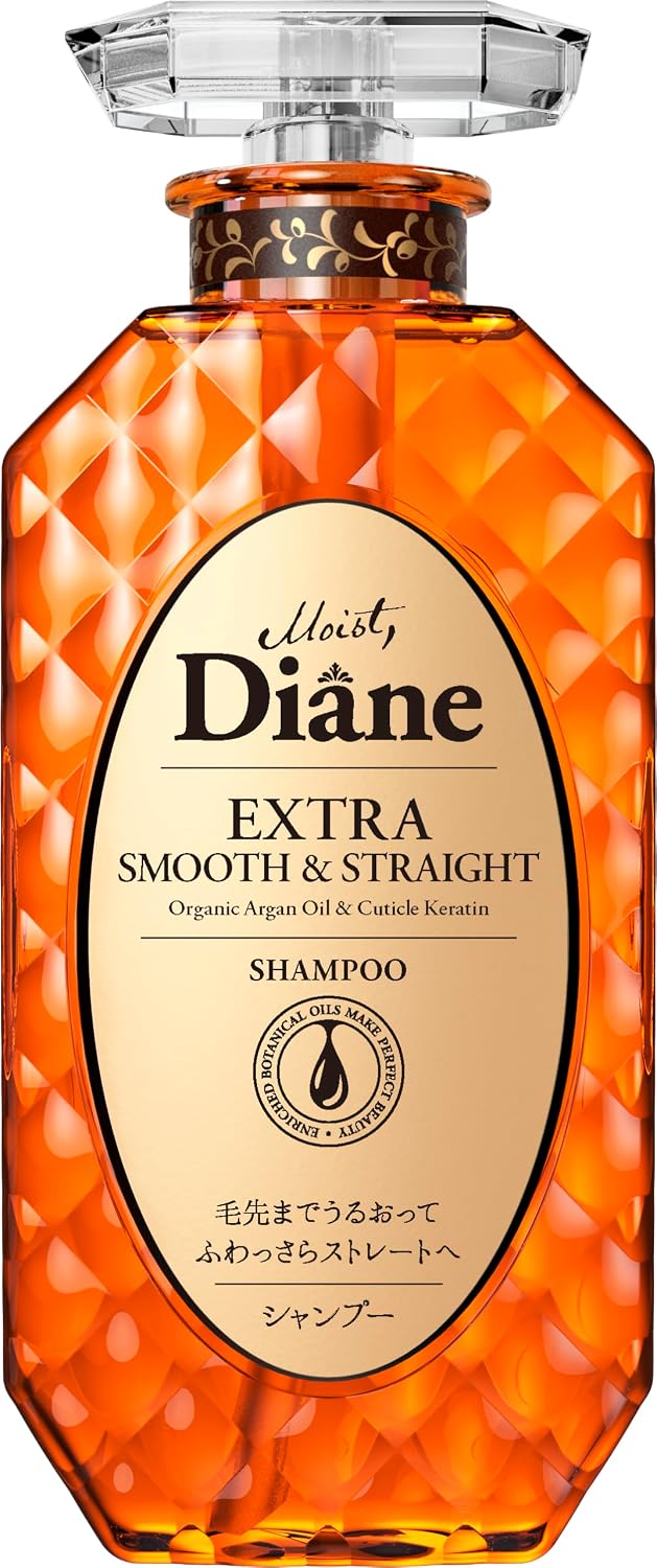 Moist Diane Anti Frizz Shampoo for Women & Men, Keratin Smooth Shampoo from Japan with Argan Oil, Collagen, Hyaluronic Acid& Ceramides, Paraben& Sulfate Free SHAMPOO 15.2Fl Oz EXTRA SMOOTH& STRAIGHT