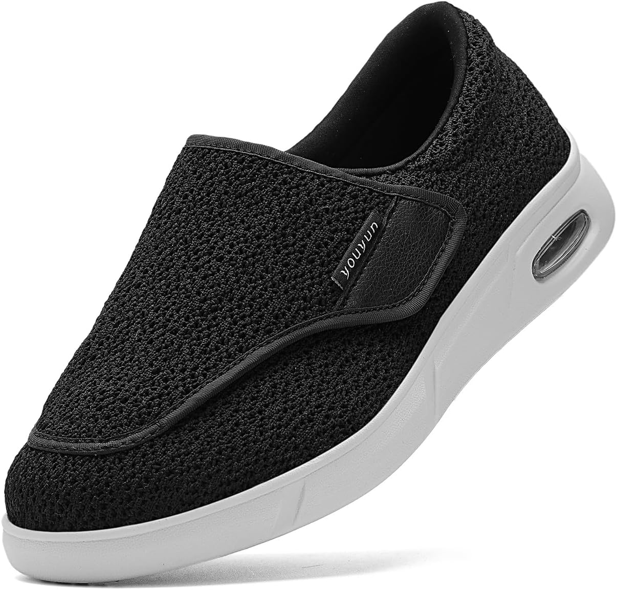 youyun Men's Diabetic Shoes for Men Extra Wide Width Slip on Walking Shoes for Swollen Feet for Elderly Foot Pain Relief Edema Adjustable Orthopedic Walking Sneakers with Arch Support