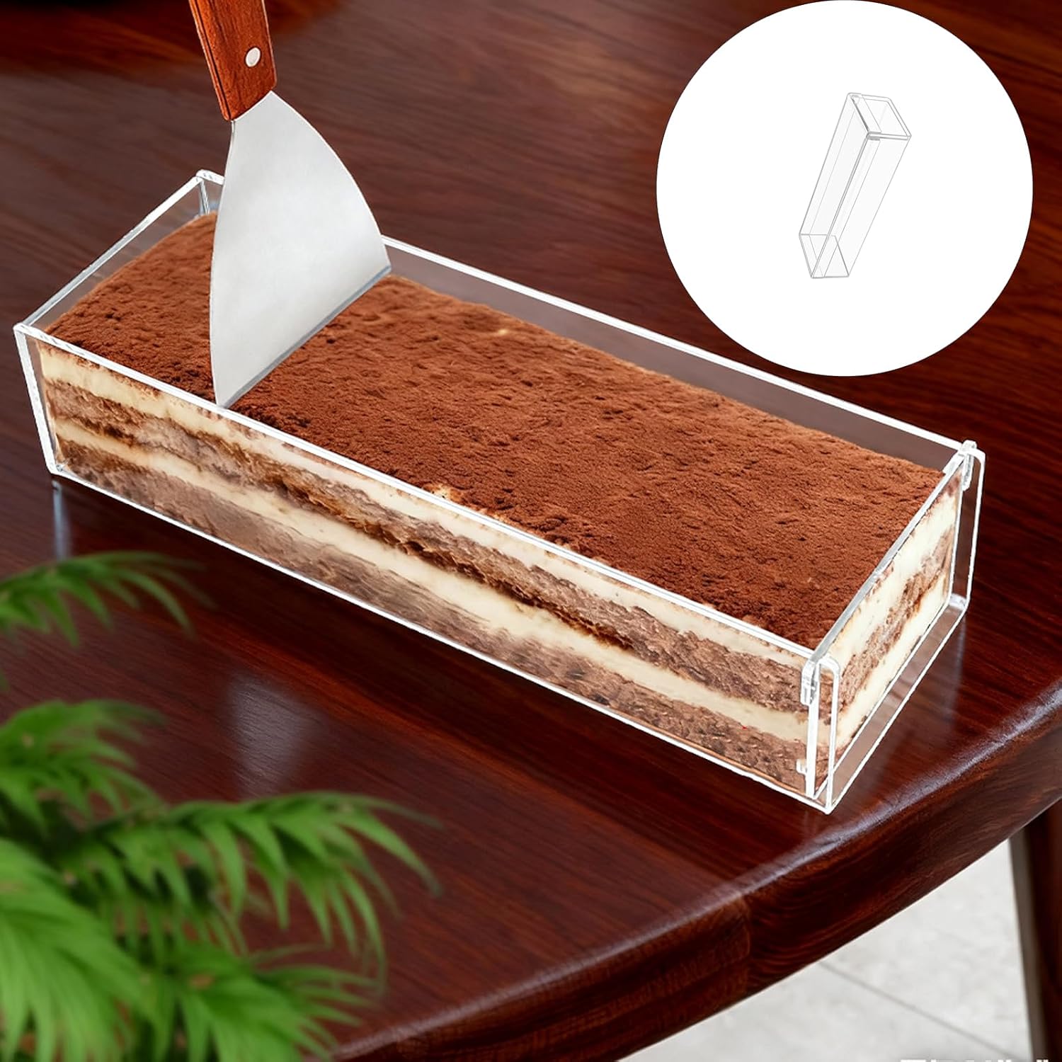 Clear Acrylic Box for Cake Storage Produced with Food Safe Materials and Feature Ideal for Home Commercial Use Puddings Box Display Case Portable Dessert Holders for Carrying Cakes