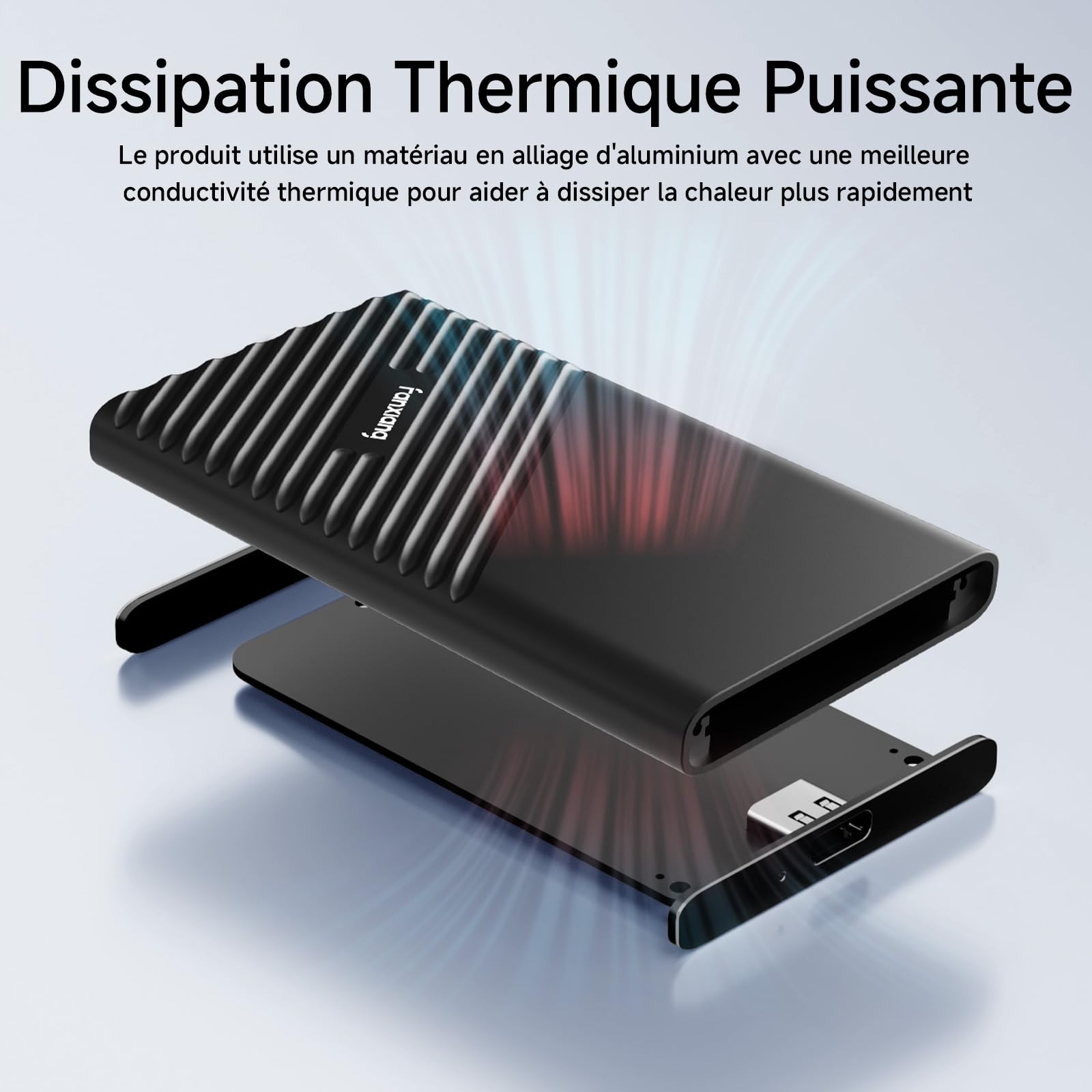 Fanxiang PS2000W 1To SSD Externe Portable USB 3.2 Gen2 USB-C 2000 Mo/s Lecture PSSD
