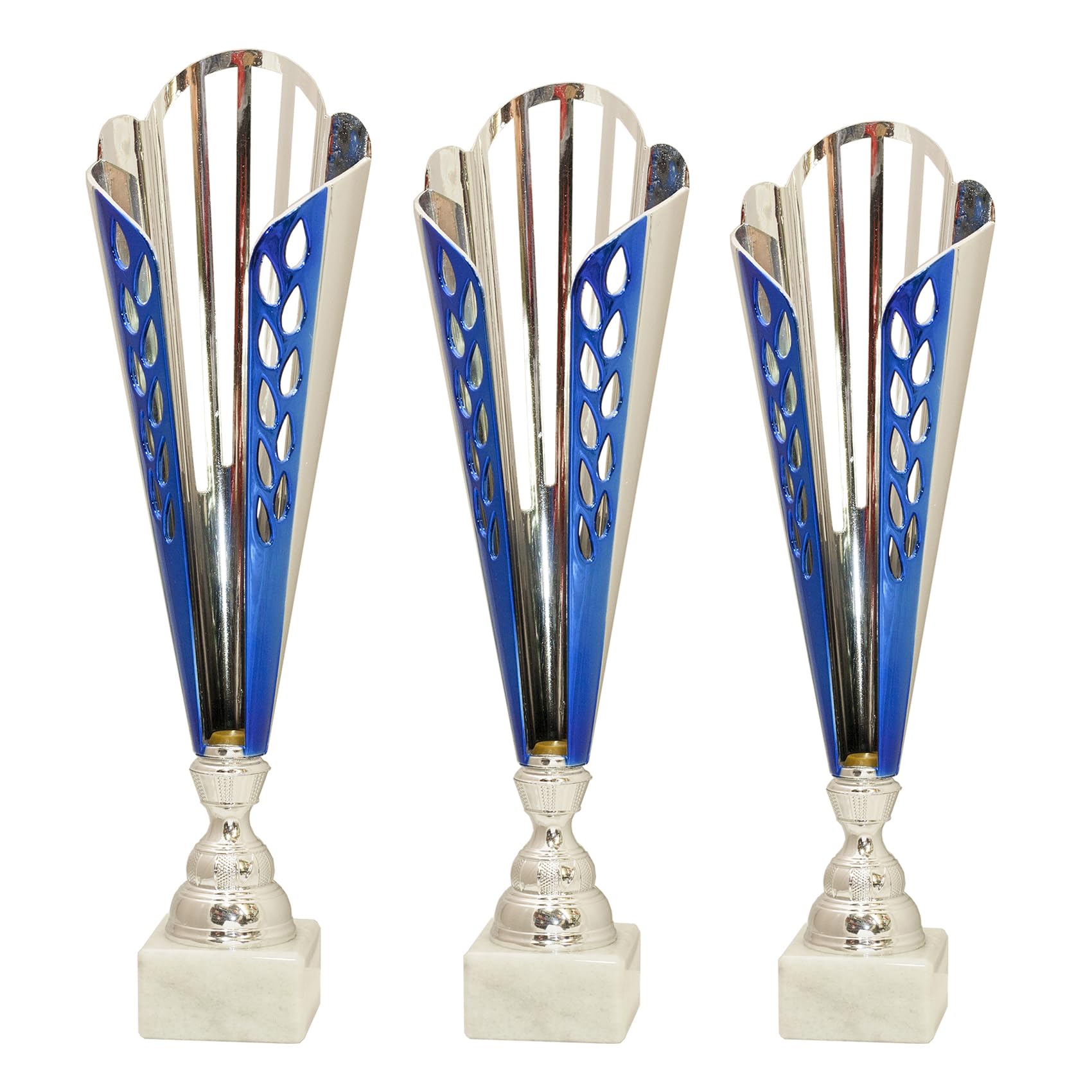 Coppa Argento E Blu Tecnocoppe 33cm Con Targhetta Personalizzata - Premiazione O Regalo - Foto 5