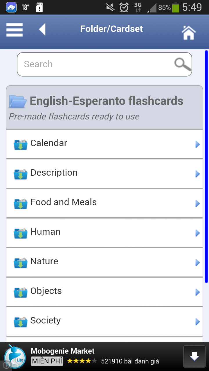 English - Esperanto flashcards - App on Amazon Appstore