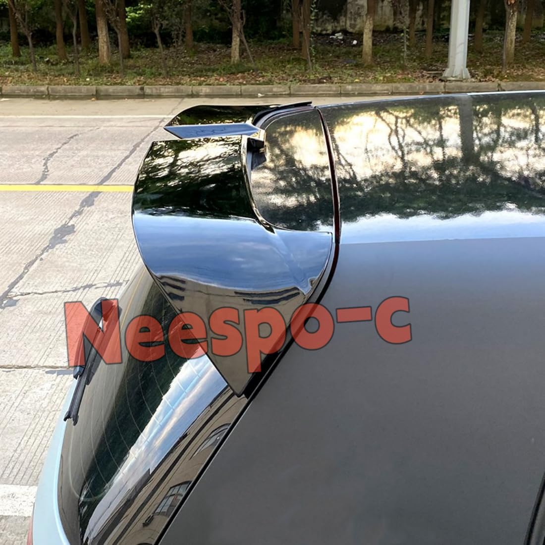 Rear Window Spoiler Roof Wing Compatible with Volkswagen VW GTI 2010-2014 (Golf MK6 GTI Model Only), Gloss Black Oettinger-Style Top Wing Lip Exterior Accessories
