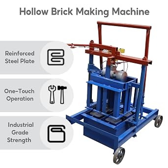 TECHTONGDA Hand-Pushed Hollow Brick Making Machine Hollow Block Press 2pcs One Time 400 * 200 * 200mm/15.75 * 7.87 * 7.87inch 220V