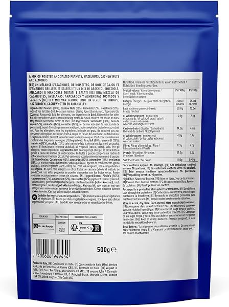 By Amazon Mezcla de frutos secos tostados y salados, 500g - 2