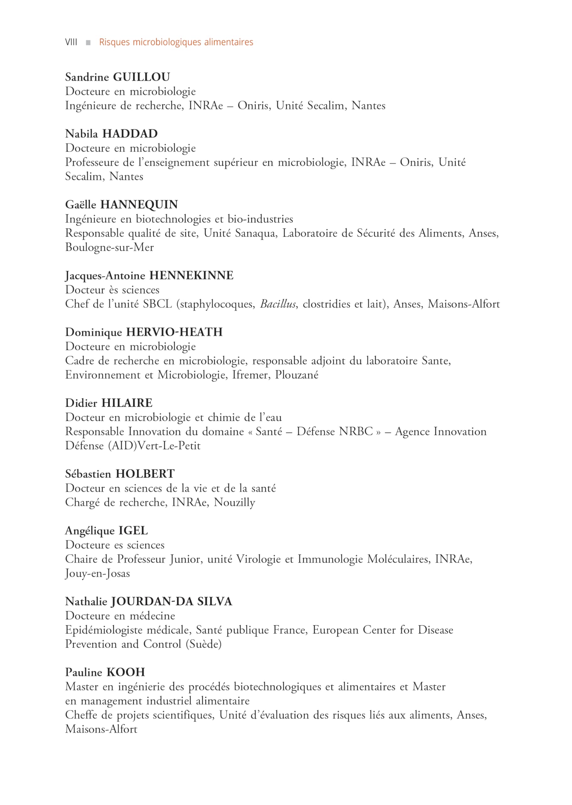Risques microbiologiques alimentaires (2e édition)