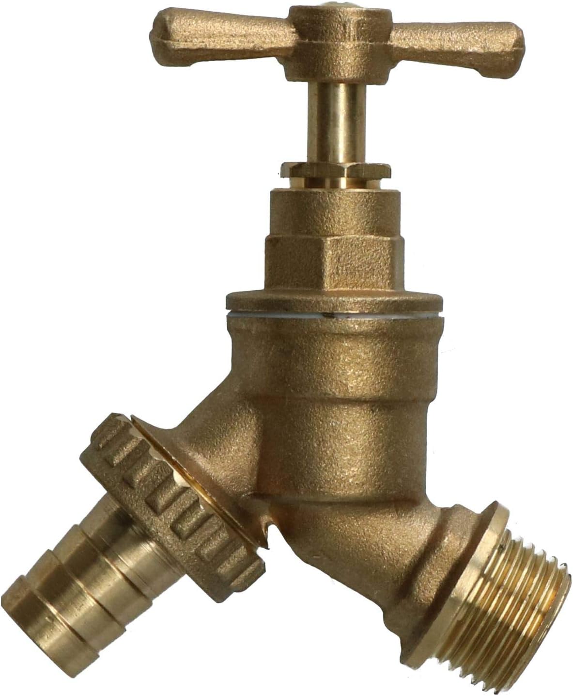 1/2" (15mm) Hose Union Bib Tap Brass Outdoor Water Supply Weather-Resistant