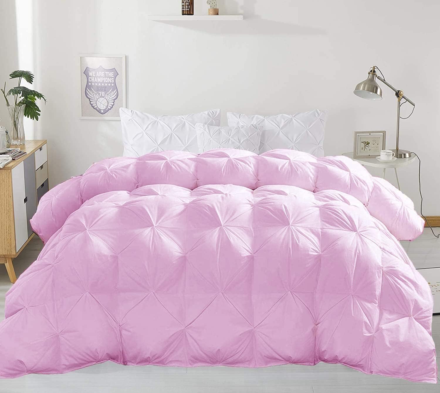 Daksh Linen Pinch Pleated Soft 500 GSM All Season Pink 5