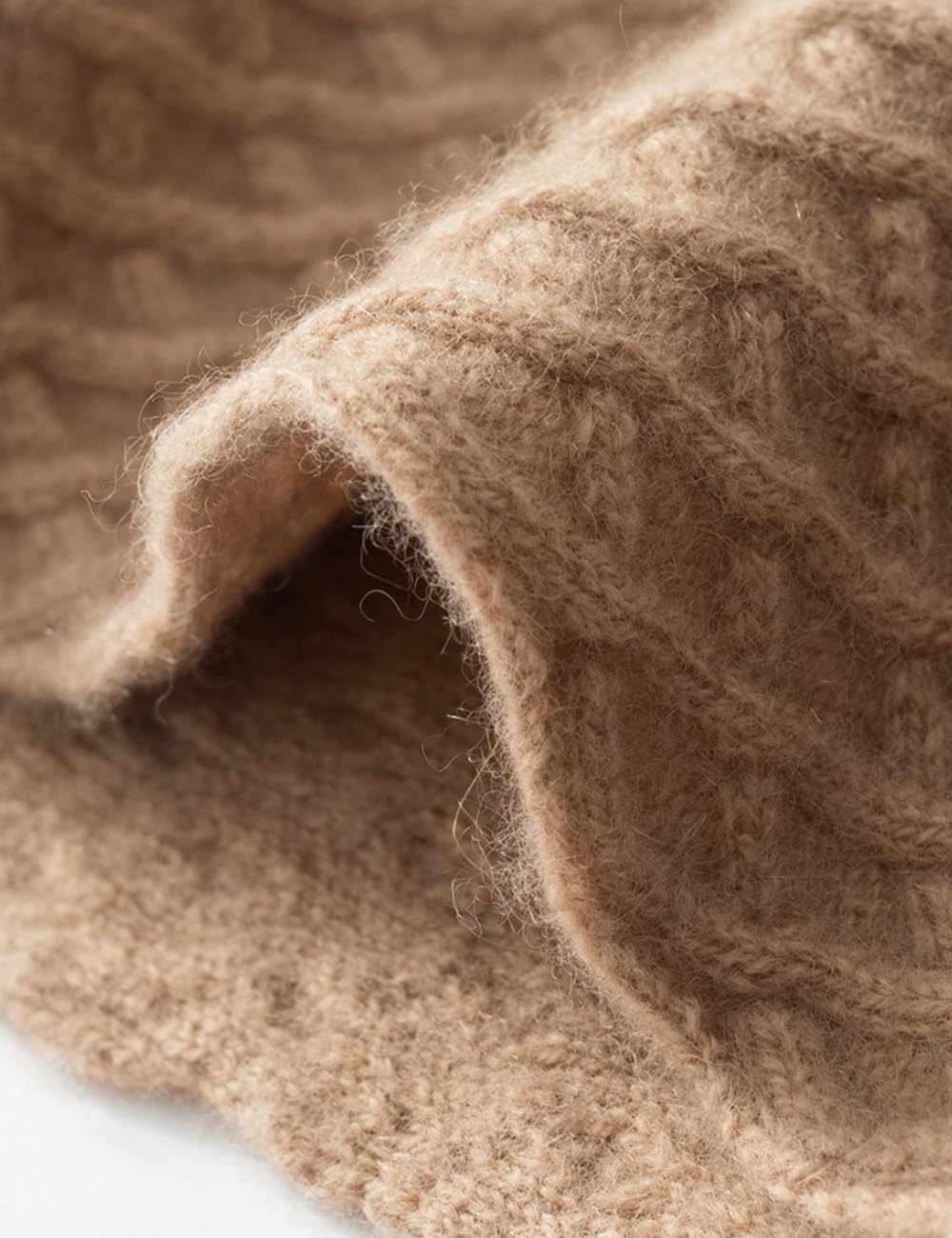 100% Cashmere Knit Winter Neck Gaiters, Infinity Loop Cowl Scarf, Soft Neck Warmer for Men Women