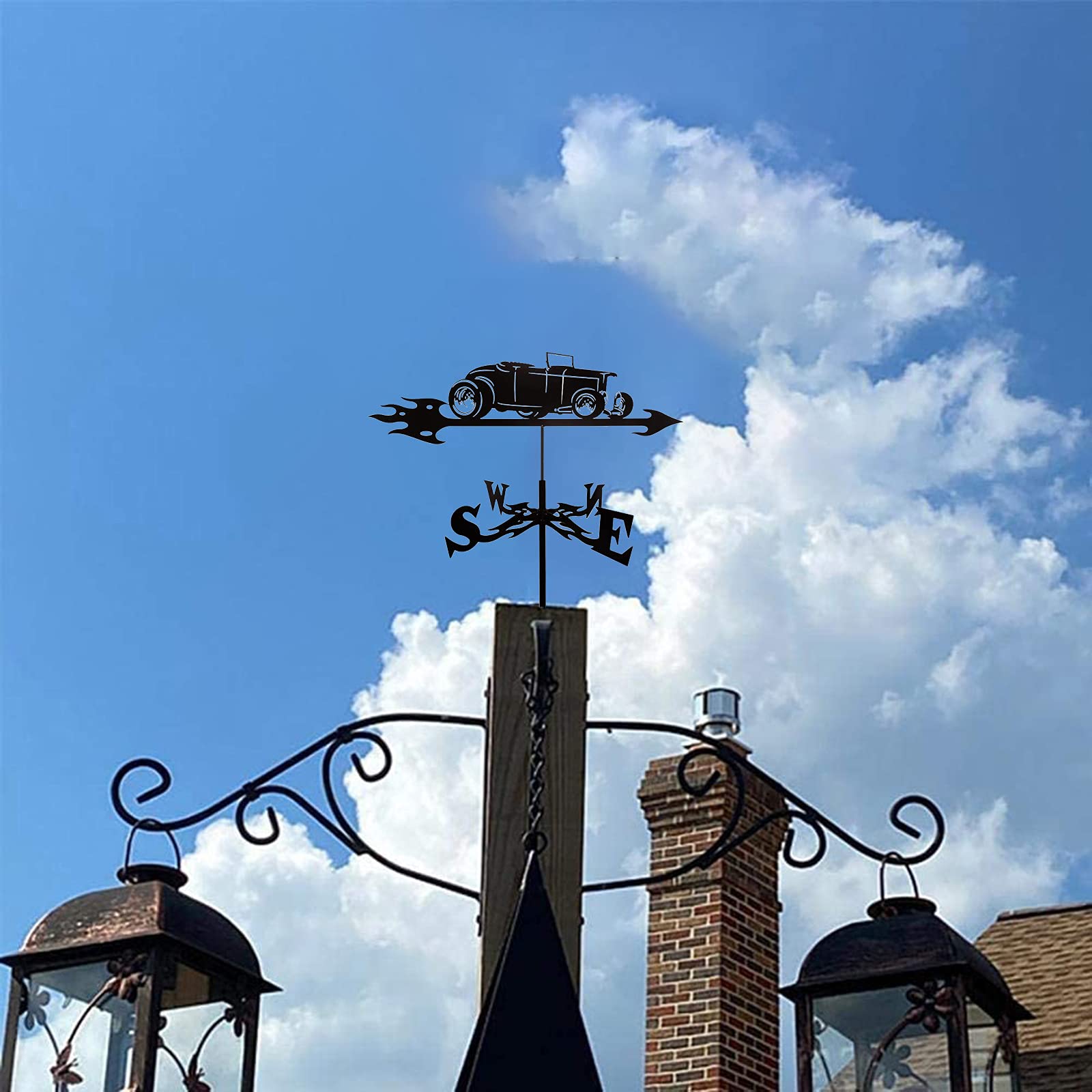 Veleta Decorativa Exterior Veleta Metal Retro Para Jardín - Decoración  Exterior Con Indicador Viento Veleta Decorativa Techo, image size:1600x1600