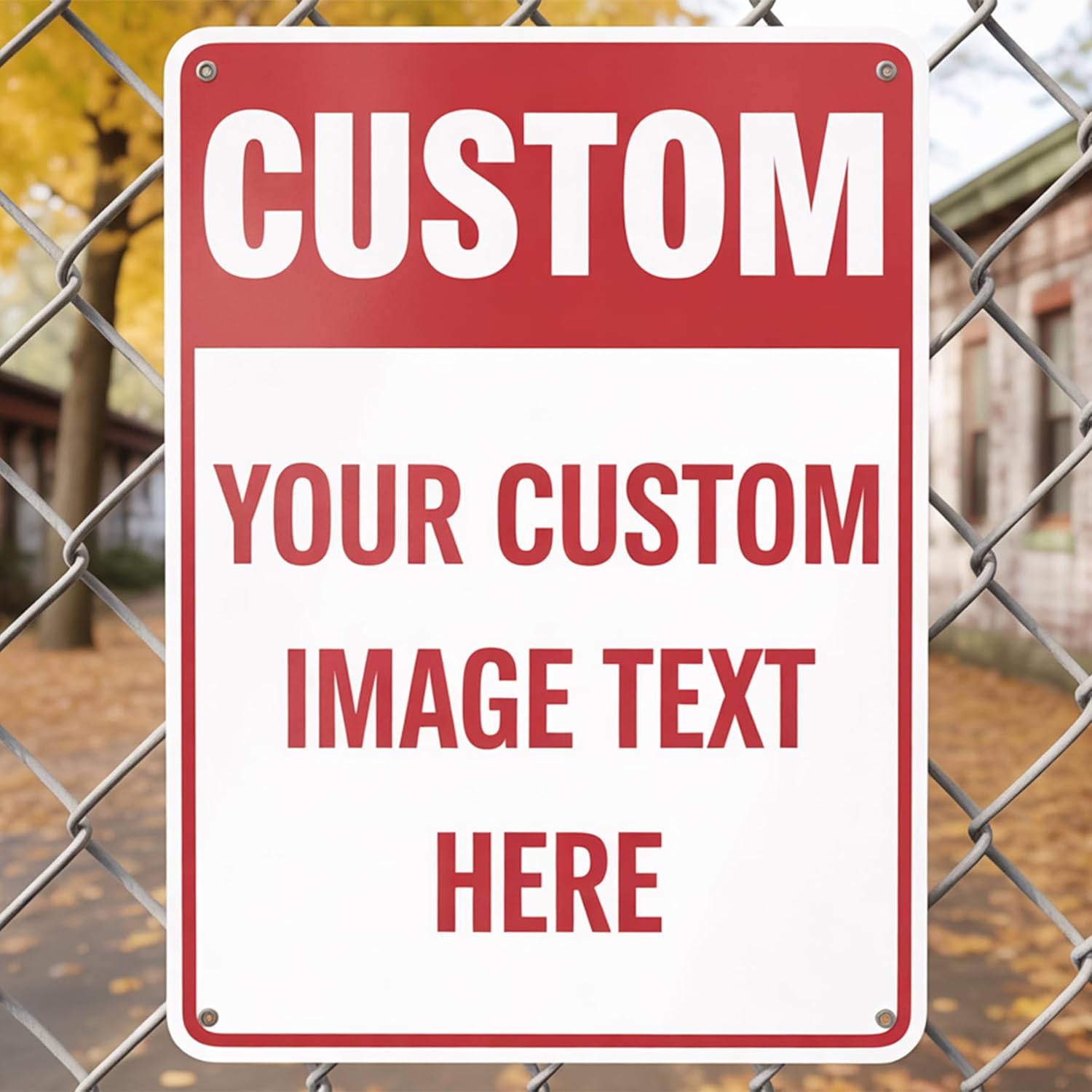 Custom Signs Outdoor Metal, Personalized Sign for Business, Indoor/Outdoor use. 18x14 Inches, Rust Free .040 Aluminum, Fade Resistant